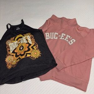 BUC-EE’S Lot Of Two Tank‎ Top, Sweatshirt SzS Pink/Grey